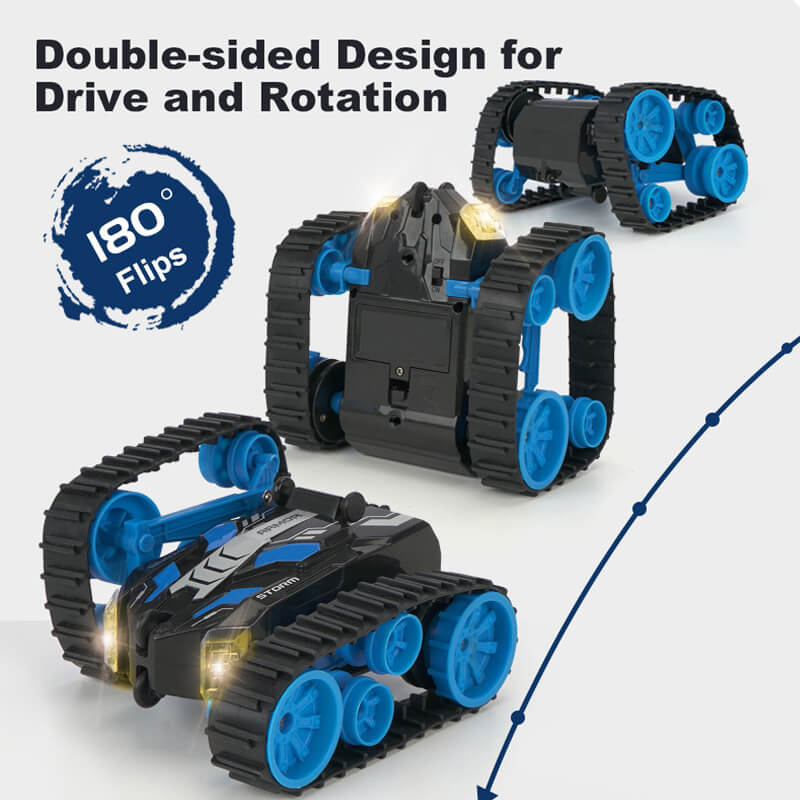 High Speed RC Tank 2.4G Remote Control Tank Flashing 3D Flip Stunt 360 Degree