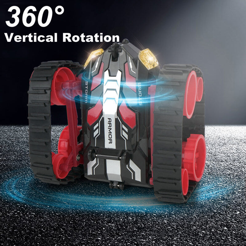 High Speed RC Tank 2.4G Remote Control Tank Flashing 3D Flip Stunt 360 Degree