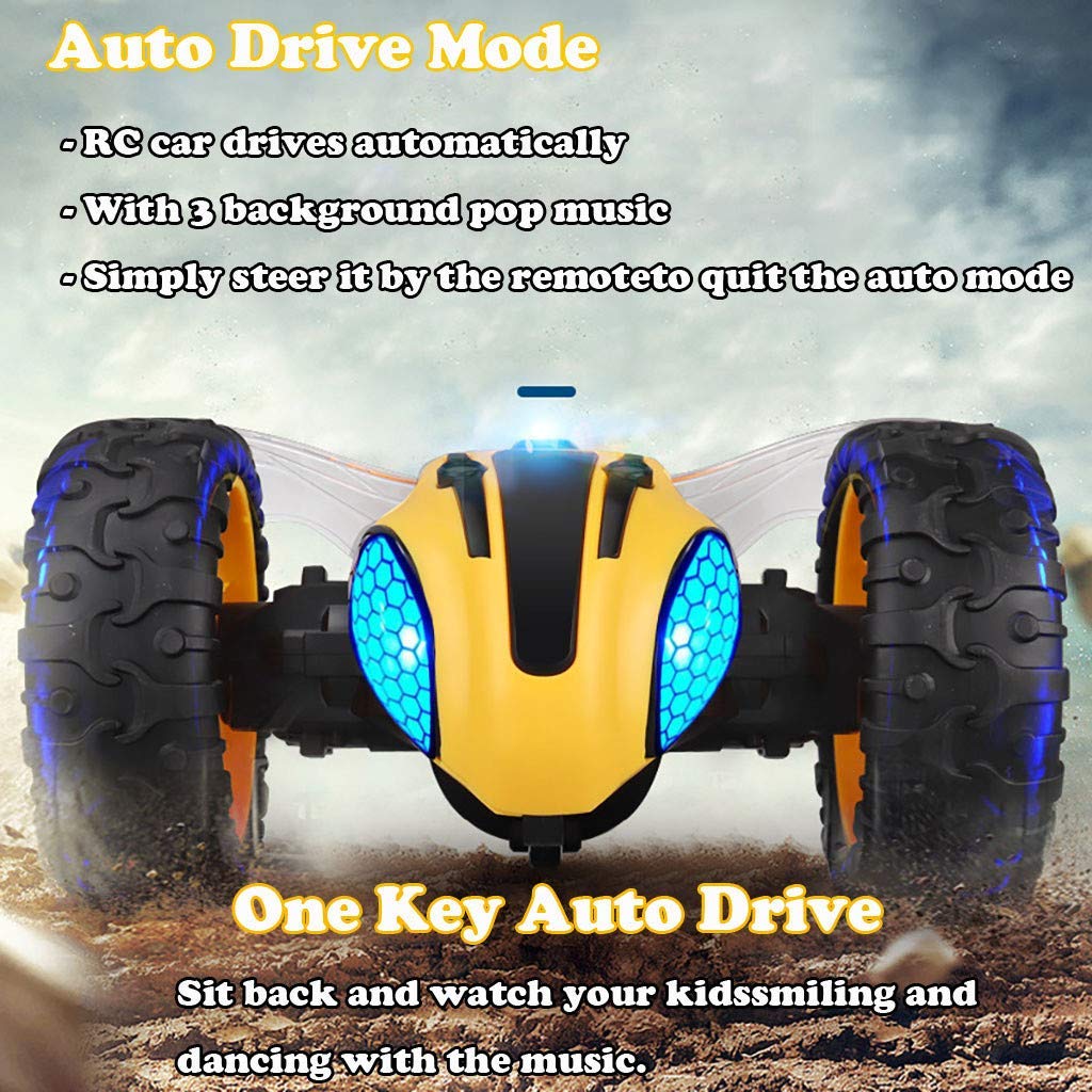1:14 High Speed RC Car Lighting Remote Control Bumblebee Stunt Race Car