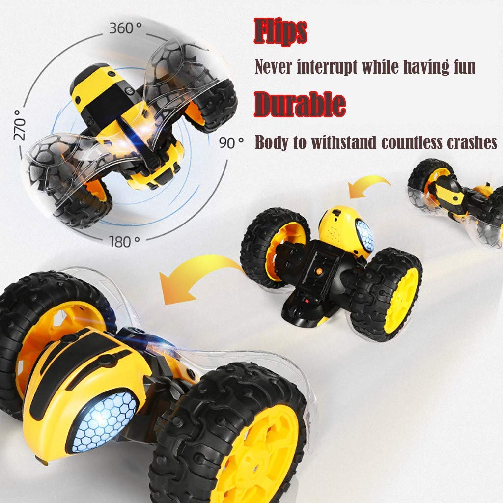 1:14 High Speed RC Car Lighting Remote Control Bumblebee Stunt Race Car