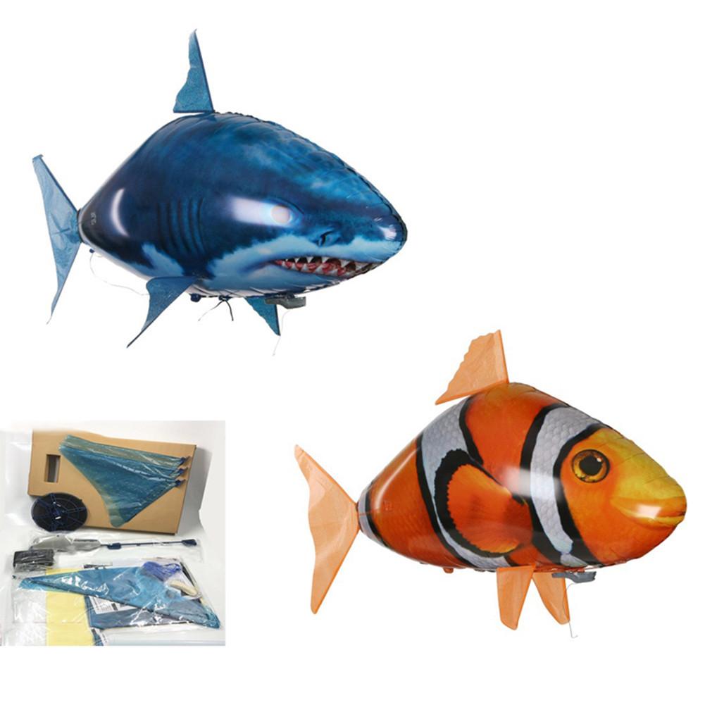 Remote Control Shark Toys RC Air Swimming Fish Toy RC Flying Air Balloons Remote Control Animals Nemo Clown Gifts For Children