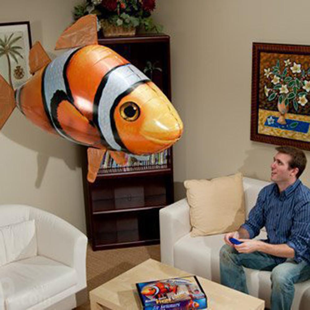 Remote Control Shark Clownfish Toys Swimming Fish Infrared RC Flying Air Balloons Kids Gifts Party I.1118137390