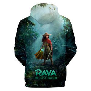 Kids and Teens Raya and the Last Dragon Shirt 3D Special Printing Clothes Hoodie 4-15 Years