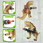 Kids RC Dinosaur with Launching Bullets Electric Remote Control Tyrannosaurus Rex Commando for Battle
