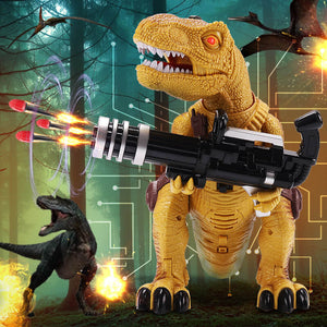 Kids RC Dinosaur with Launching Bullets Electric Remote Control Tyrannosaurus Rex Commando for Battle