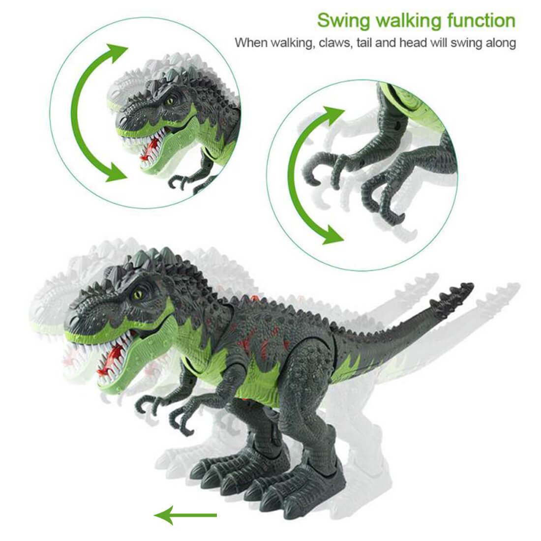 Realistic Remote Control Dinosaur Walking Spray Simulation T-Rex Robot Dinosaur Toy