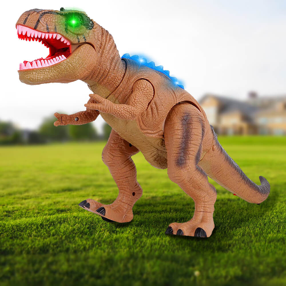 Kids RC Dinosaur Toy Remote Control Dinosaur T-Rex With LED Light Up, Walking & Roaring Realistic Dinosaur Toys