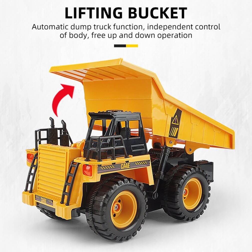 1:22 2.4Ghz 6CH RC Dump Truck Engineering Car Heavy Duty Construction Vehicle With Light Sound