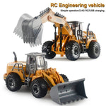 1:32 5 Channels Remote Control Engineering Truck Mini Excavator Bulldozer Tractor Dump Truck