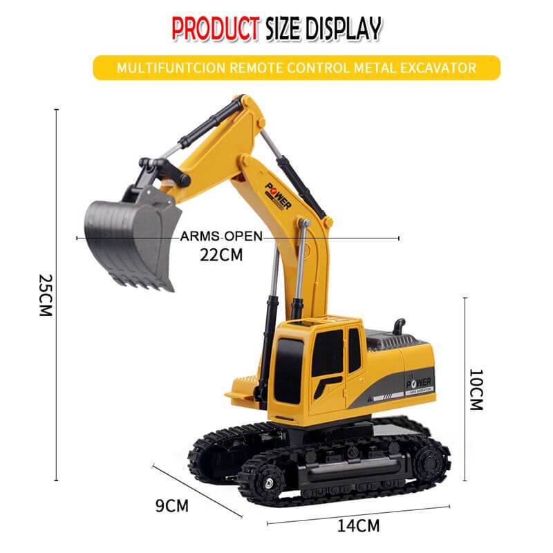 1:24 Scale Heavy Remote Control Excavator Construction Vehicle High Replica 6 Channels