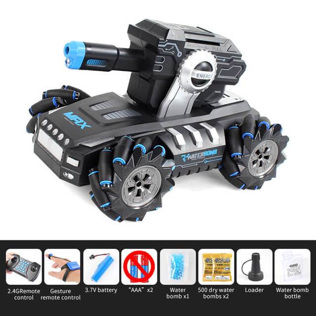 Water Bomb Armored Vehicle Watch Induction and Remote Control Stunt Tank Drift Car