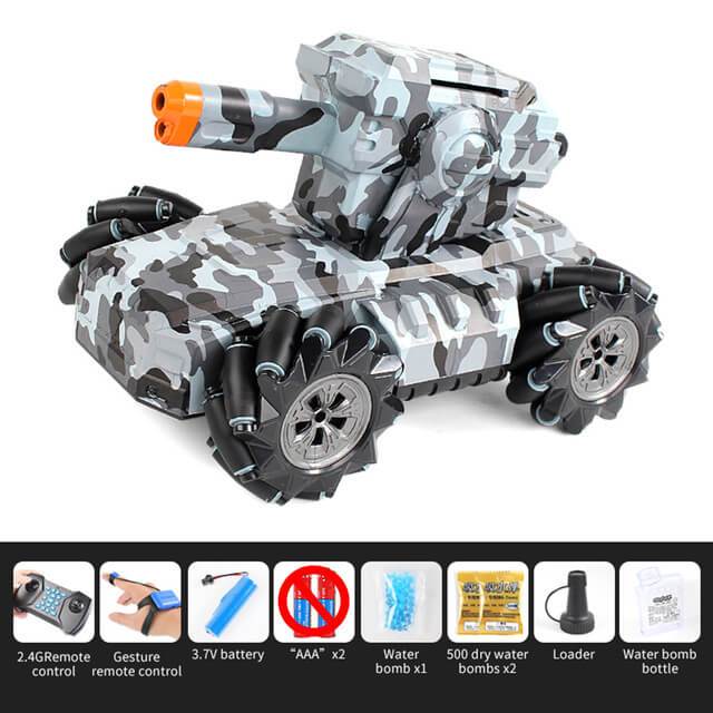 Water Bomb Armored Vehicle Watch Induction and Remote Control Stunt Tank Drift Car