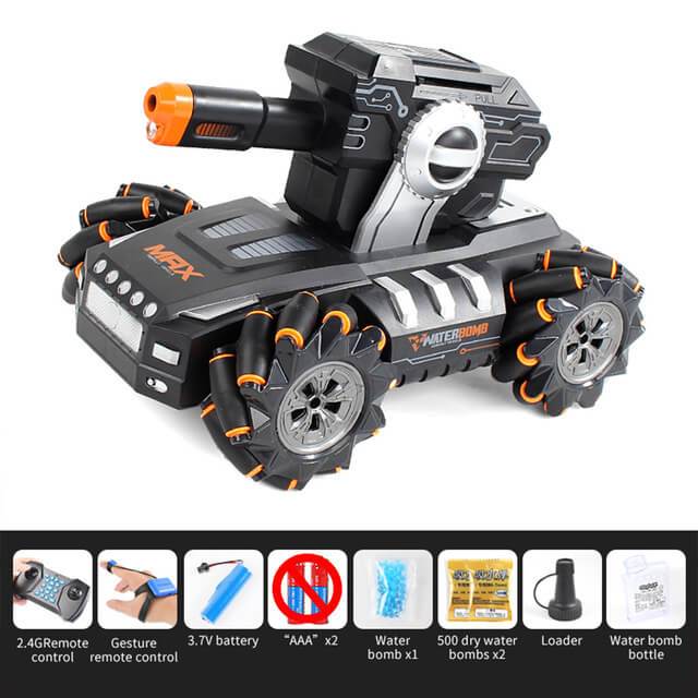 Water Bomb Armored Vehicle Watch Induction and Remote Control Stunt Tank Drift Car