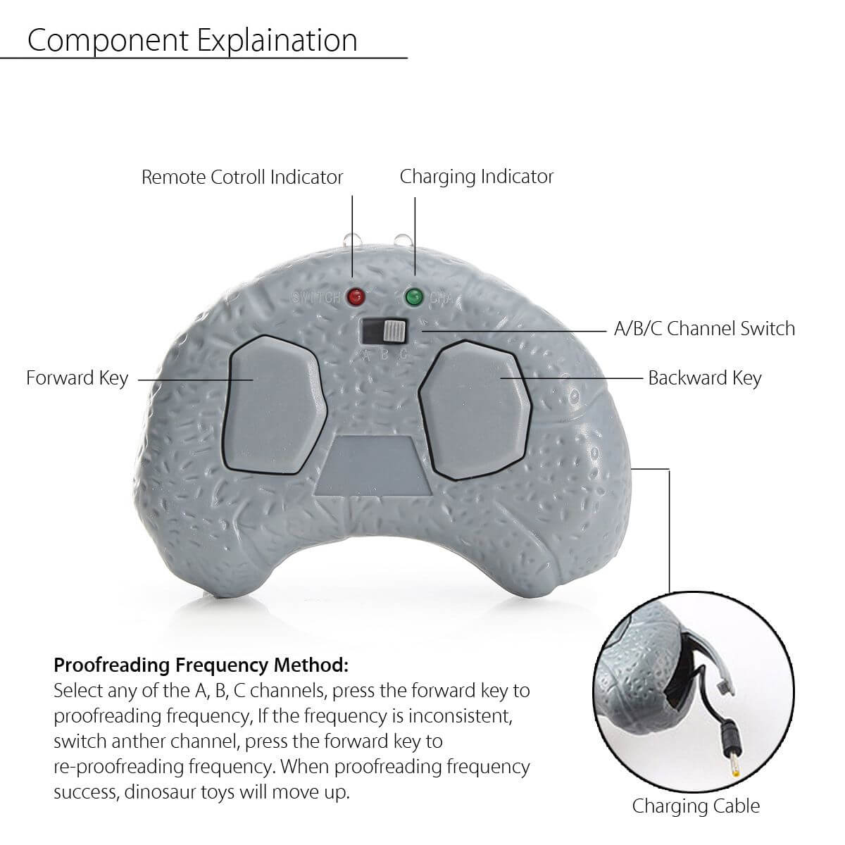 Walking Remote Control Triceratops Toy Model Light Sound High Simulation Action Figure