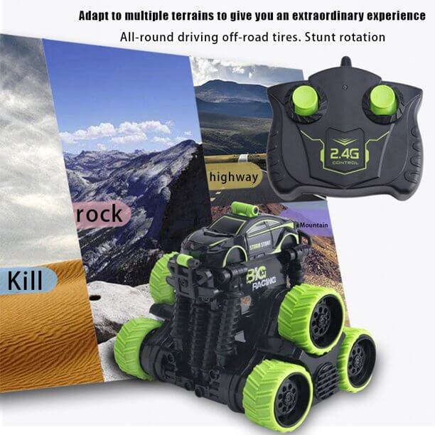 Radio Control Car 360° Rotation Deformation Off-Road Vehicle all-terrain Stunt Buggy