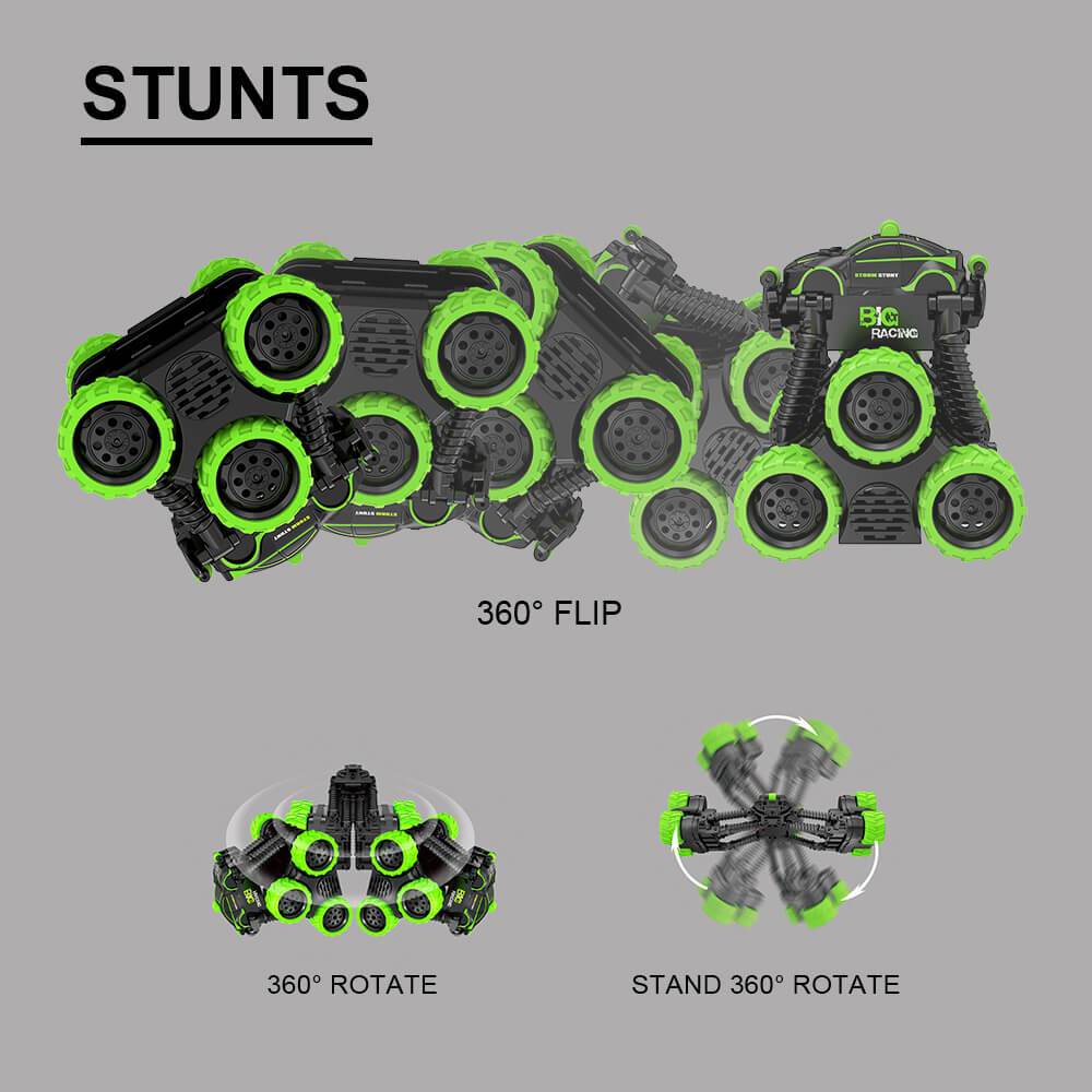 Radio Control Car 360° Rotation Deformation Off-Road Vehicle all-terrain Stunt Buggy