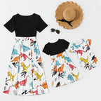 Family Matching Outfits Mother Daughter Summer Dresses Parent Child Outfits Look