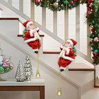 Christmas Decorations Funny Santa Claus Climbing The Rope with Music Up and Down