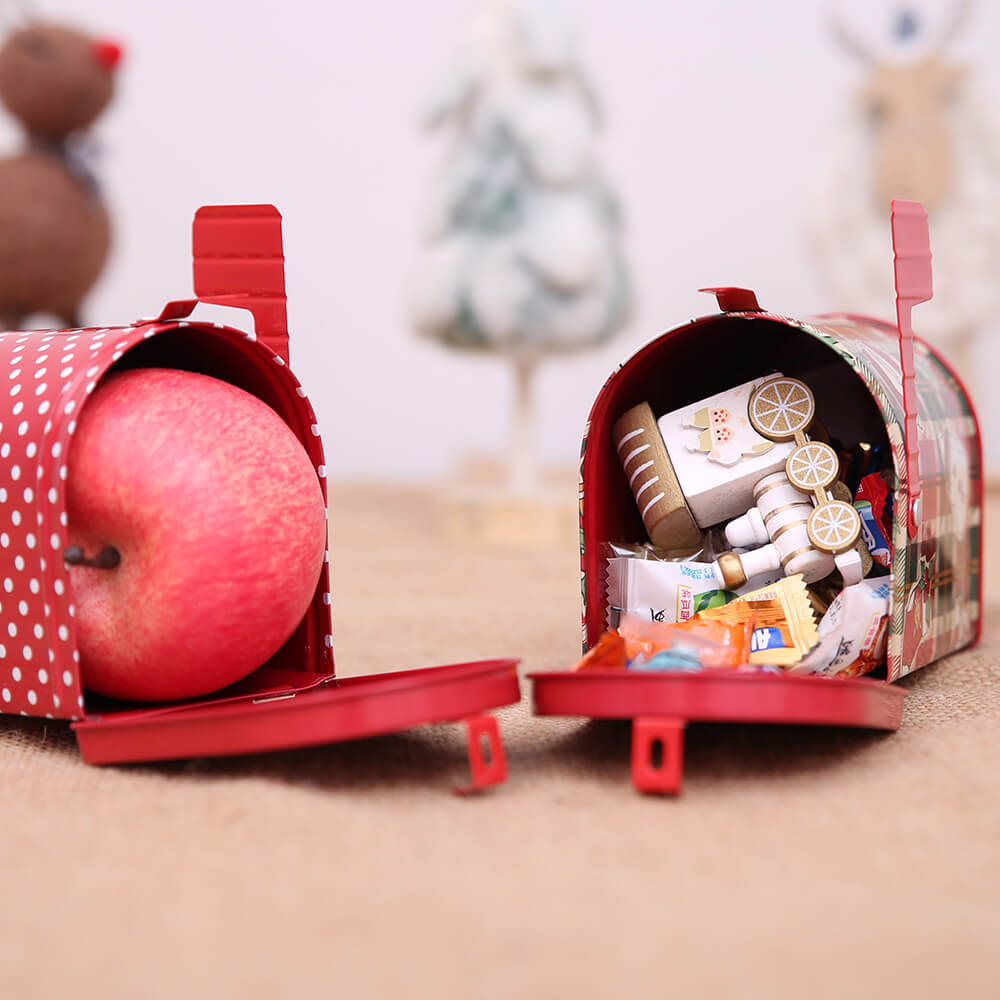 Santa's Mailbox Letter to Santa Enchanted Metal Red Mail Box Christmas Decorations