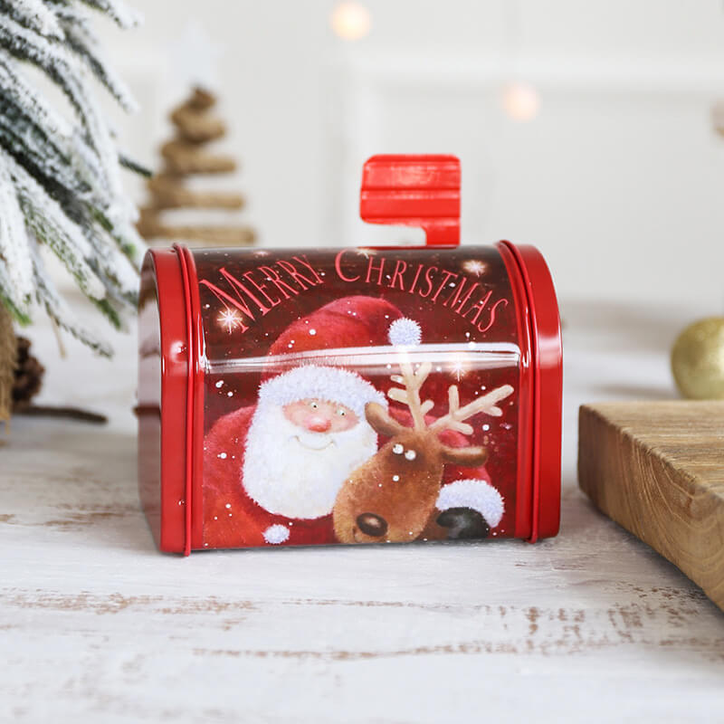 Santa's Mailbox Letter to Santa Enchanted Metal Red Mail Box Christmas Decorations