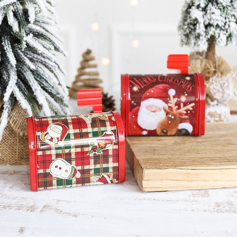 Santa's Mailbox Letter to Santa Enchanted Metal Red Mail Box Christmas Decorations