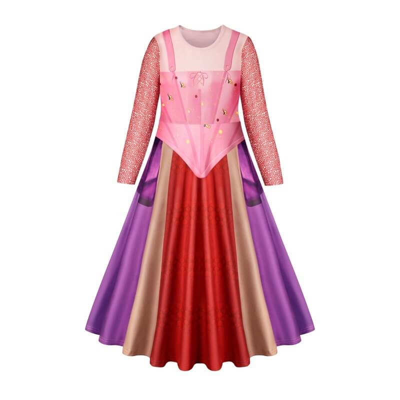Kids Sarah Sanderson Costume Girls Halloween Dress Up Hocus Pocus Dress