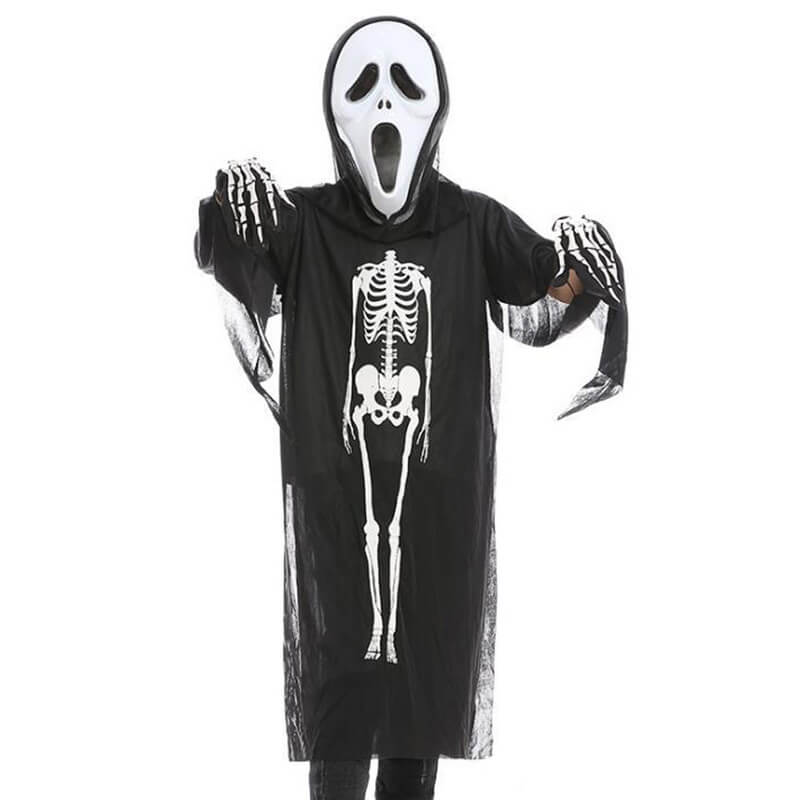 Kids Scary Halloween Costume Zombie Skeleton Cosplay Jumpsuit for Boys Girls