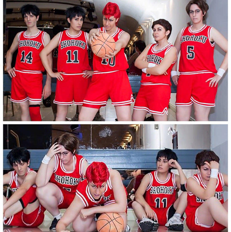 SLAM DUNK SHOHOKU Slam Dunk Uniform Basketball Jersey Set/Size L JAPAN NEW