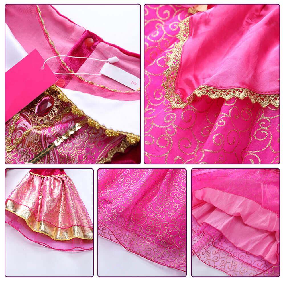 Princess Aurora Dress Girls Fairy Tale Outfits Halloween Cosplay Costume