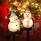 Solar Snowman Led Lamps 2-Pack Garden Lights Christmas Decoration
