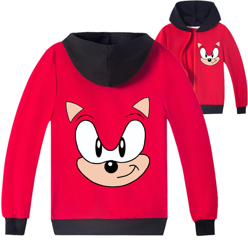 Boys Girls Hedgehog Hoodie Zip Hooded Sweatshirt Fashion Tops for Age 2-12