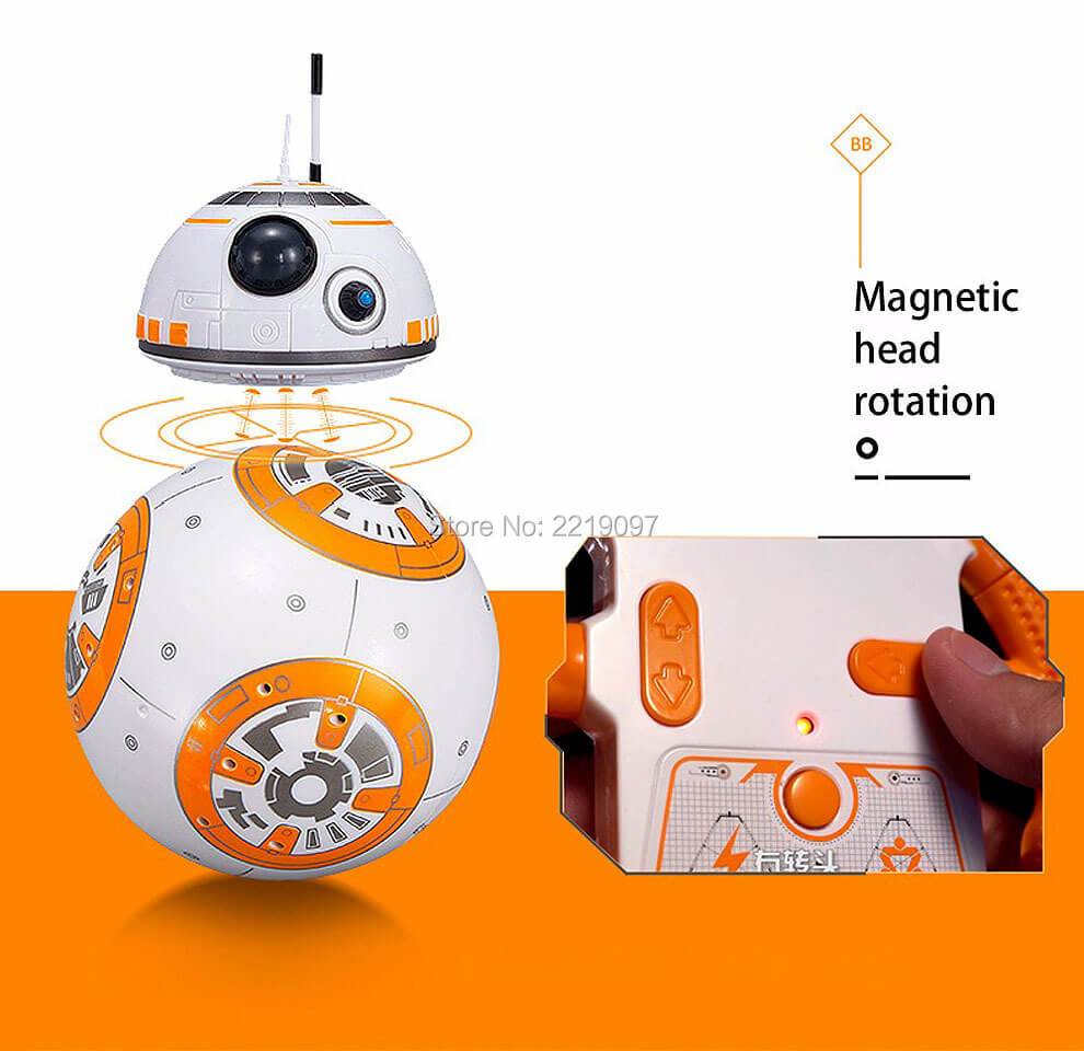 2.4G Remote Control Robot Smart Star Wars BB8 Robot With Music Sound Moveable Doll