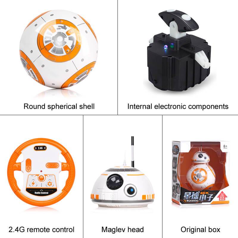 2.4G Remote Control Robot Smart Star Wars BB8 Robot With Music Sound Moveable Doll