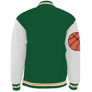 Adult Hawkins High Basketball Uniform Jason Andy Dark Green Jacket Demogorgon Monster T-Shirt