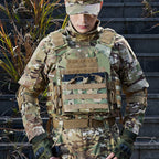 Tactical MOLLE Vest Airsoft Paintball Vest Adjustable CS Field Training Vest Chest Protector