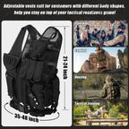 Tactical Vest Combat Armor Vests Mens Tactical Army Adjustable Armor Outdoor CS Training Vest Airsoft