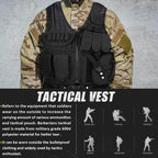 Tactical Vest Combat Armor Vests Mens Tactical Army Adjustable Armor Outdoor CS Training Vest Airsoft