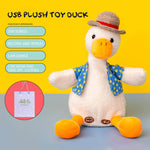 14" Super Soft Cuddly Talking Animal Duck Doll Plush Toy, Christmas Gift for Kids