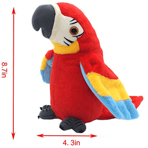 Newest Talking Parrot - Repeats What You Say With Cute Voice, Electronic Pet Plush Talking Animal Toy for Child Kids gift Party Toys