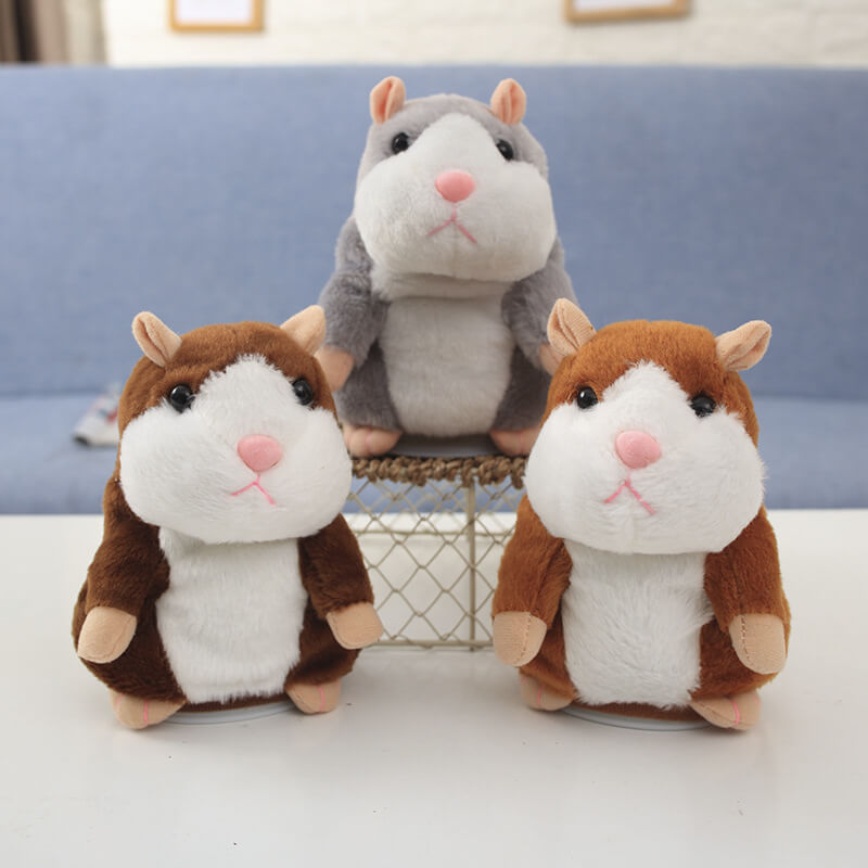Talking Hamster Falante Mouse Pet Plush Toy Cute Talking Sound Record Educational Stuffed Doll