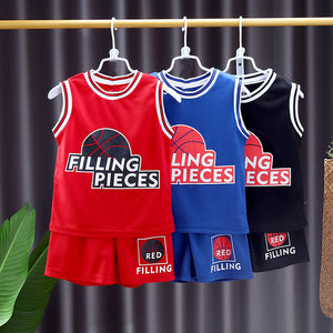 Toddler Boys Vest And Shorts Letter Graphic 1st Birthday Basketball Jersey Cute Sportwear Set