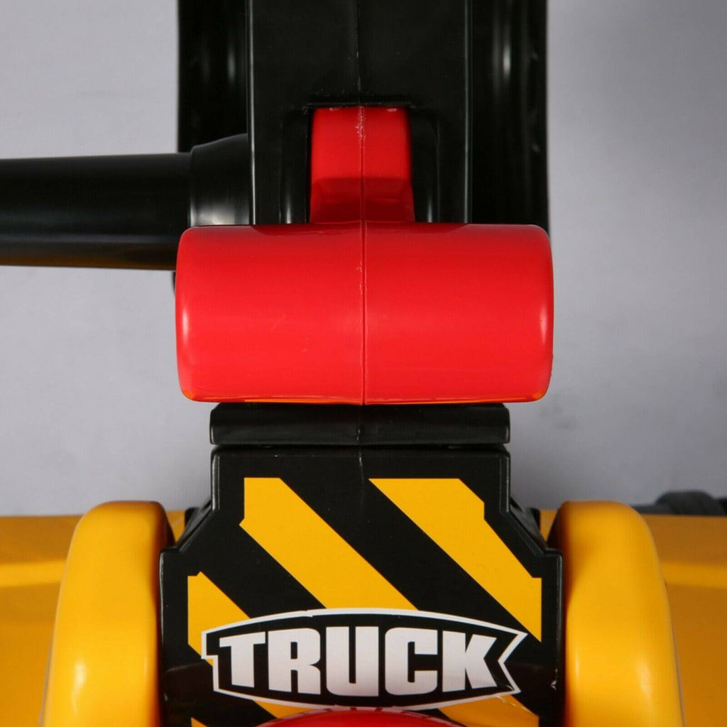 Kids Ride-on Excavator Toys Outdoor Digger and Bulldozer Truck With Safety Helmet and Simulation Sound