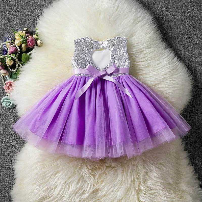 Toddler/ Baby Girls Bling Bling Sequin Tulle Flower Girl Dress Wedding
