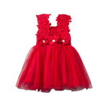 Toddler Girl Cute Party Dress Lace Flowers Dress For Little Princess 2-6 Years