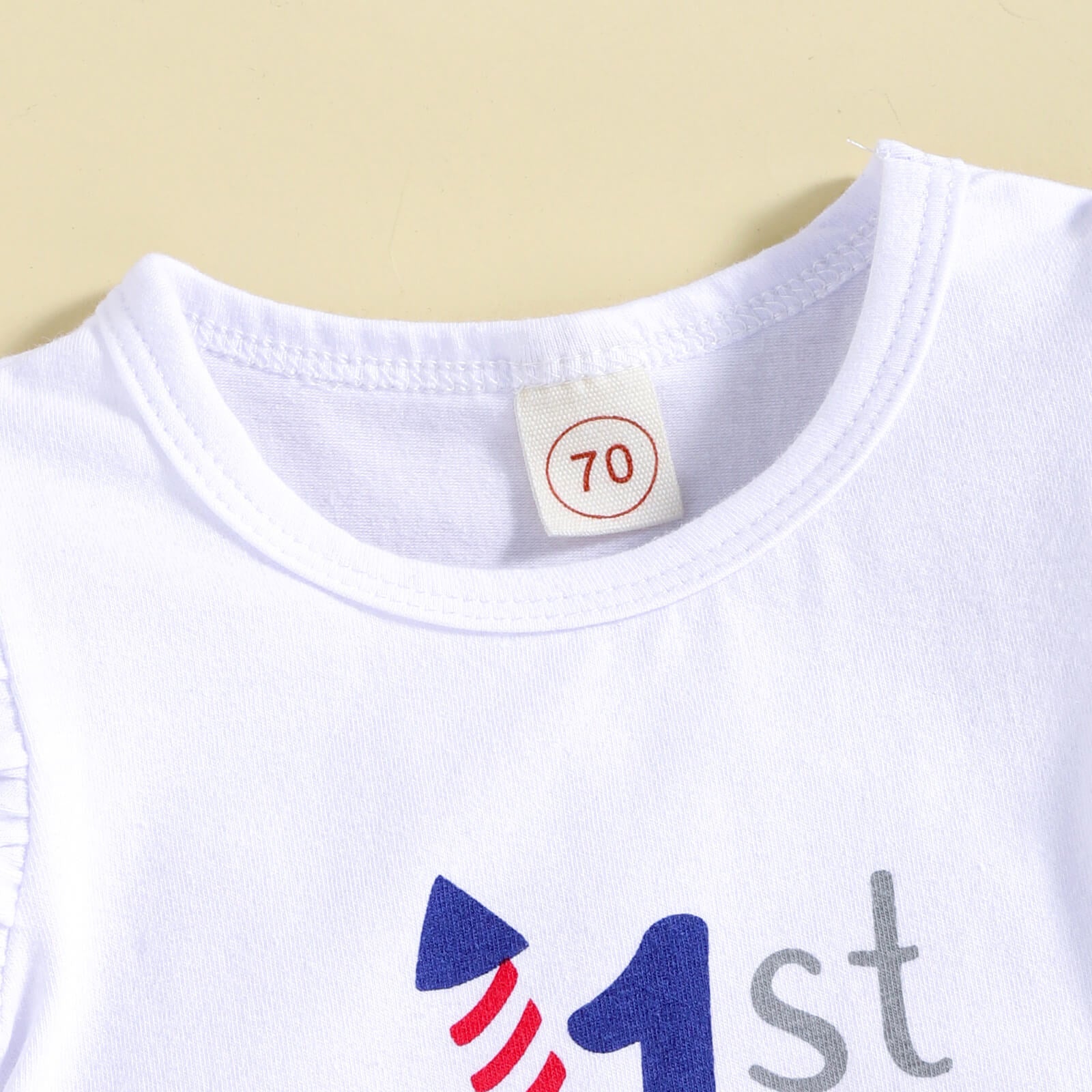 Newborn Toddler 1st 4th of July Outfit Romper Pants Headband 3pcs Suit American Flag Costume