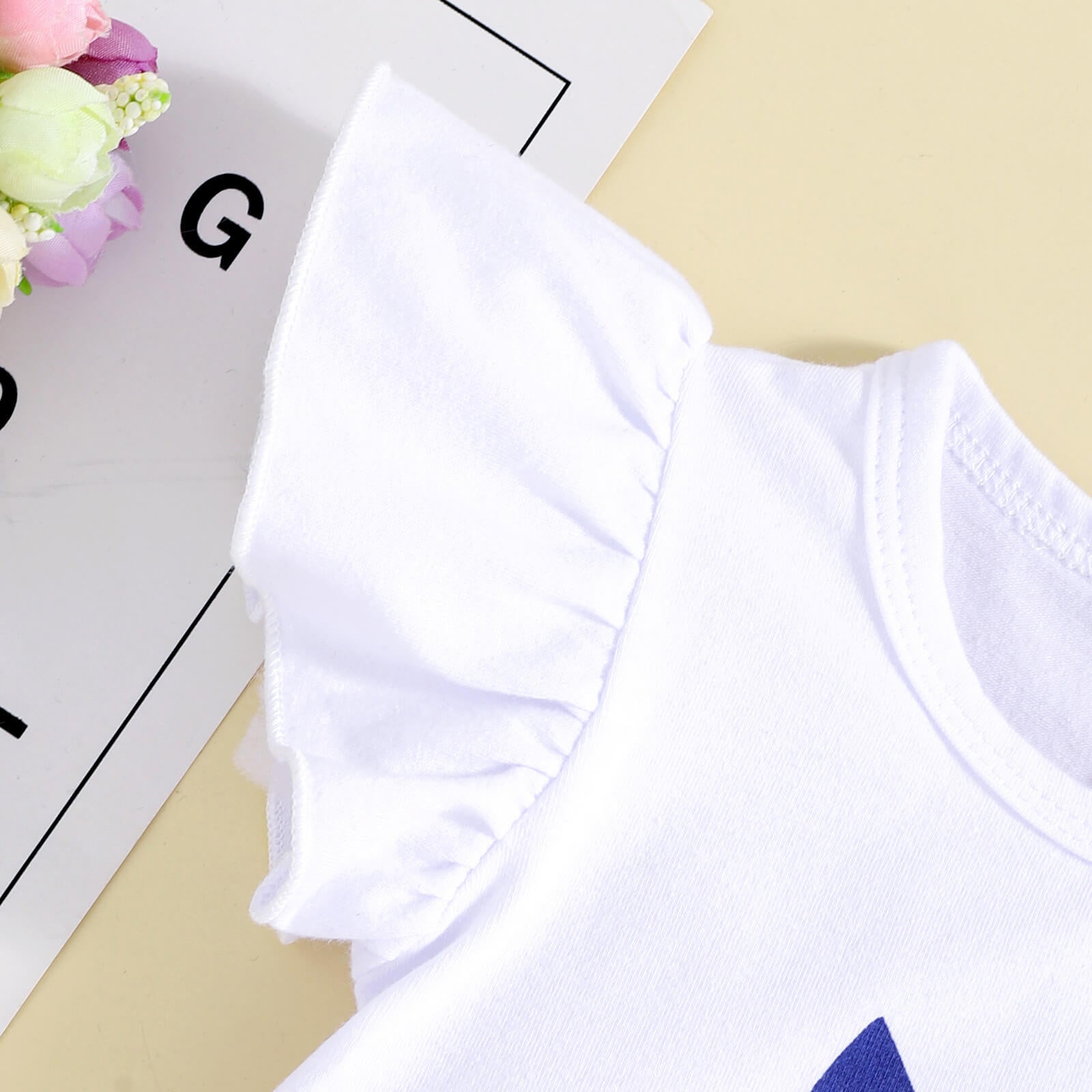 Newborn Toddler 1st 4th of July Outfit Romper Pants Headband 3pcs Suit American Flag Costume