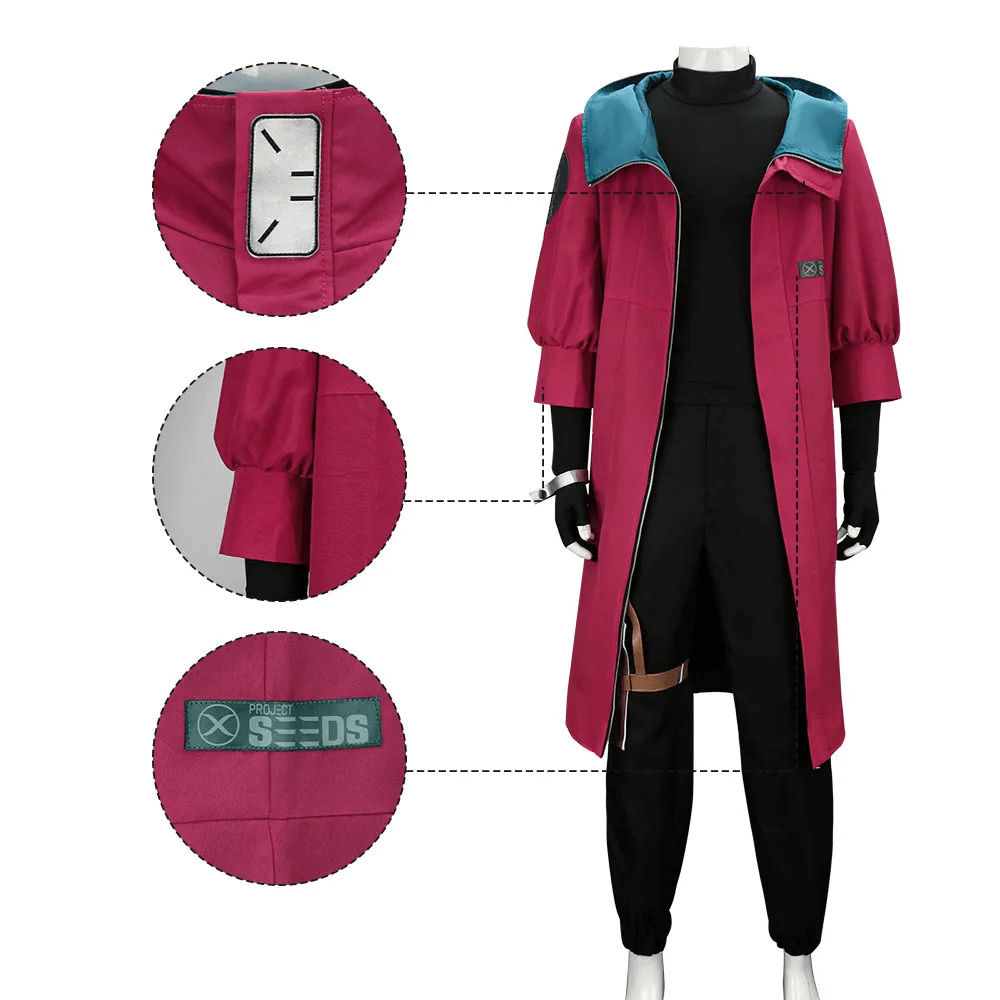 Vash The Stampede Cosplay Costume Halloween Cosplay Outfit with Gloves and Glasses for Adult