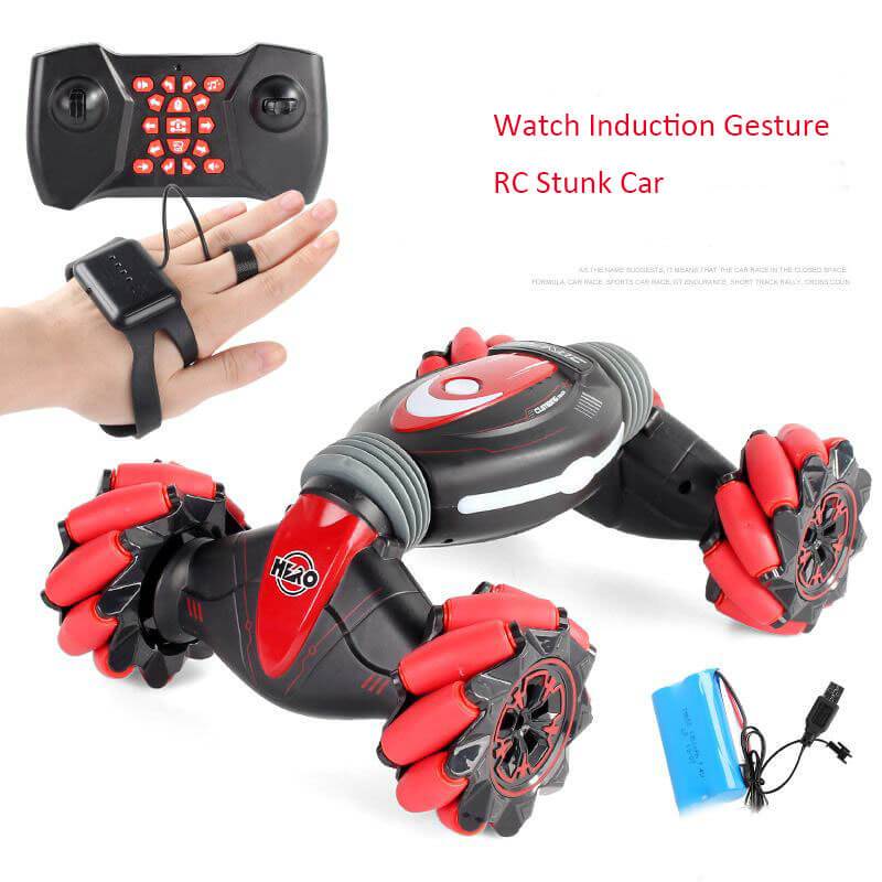 RC Watch Induction Gesture Stunt Car Double Side Twisting Off-Road Vehicle For Gift
