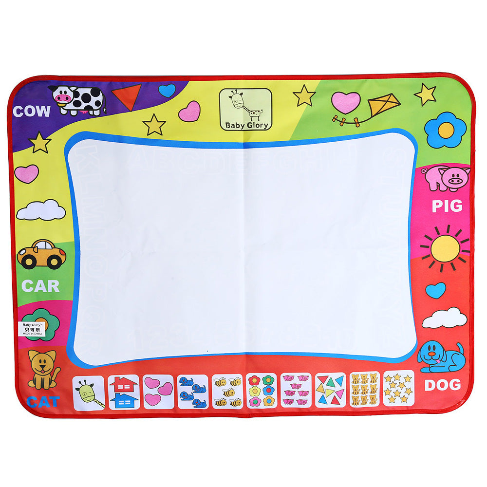 Water Drawing Mat Educational Writing/Doodling/Drawing Mat Kid Developmental Doodle Board Toy With 2 Magic Pens Great Gift for Kids