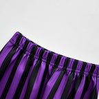 Wednesday School Uniform Girls Nevermore Academy Costume Wednesday Pleated Skirt Stripes Outfit for Halloween Party
